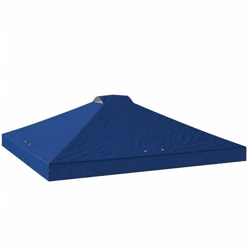 Outsunny Blue Oxford Fabric Pop Up Gazebo Replacement Canopy Cover with UPF 50+ Protection, W: 300 cm x D: 300 cm – 1