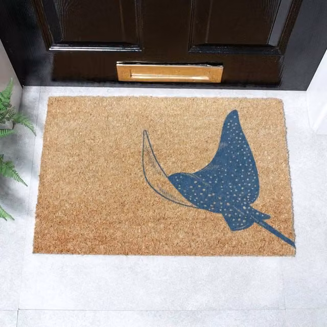 Artsy Mats Sting Ray Doormat in Brown, W/D: 60 x 40 cm