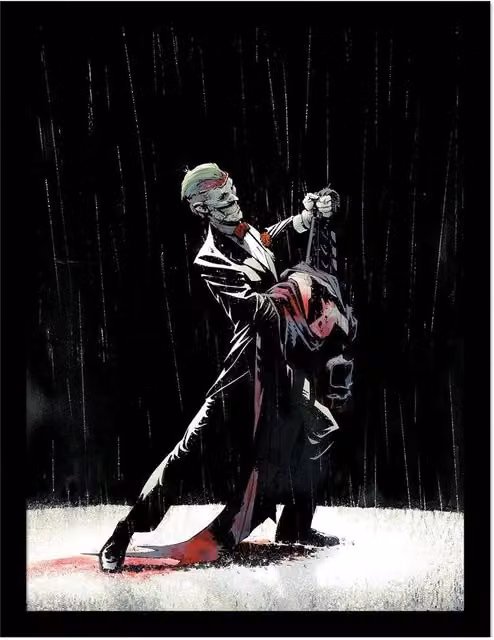 Batman Joker Dance Multicolour Framed Paper Poster in Black