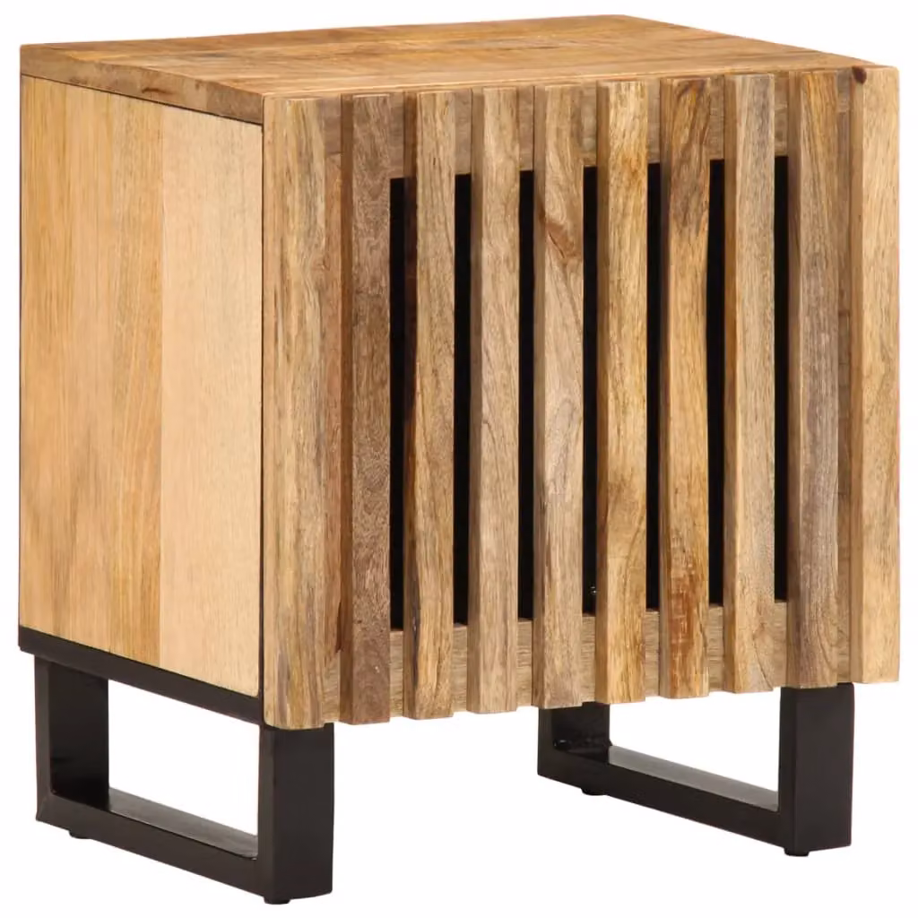 Berkfield Home Set of 2 Solid Mango Wood Bedside Cabinets in Brown, W/D/H: 40 x 34 x 46 cm – 2