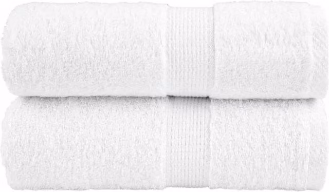 Berkfield Home SOLUND Premium Cotton Soap Towels, 2 Pack, White, W/D/H: 30 x 30 cm, 600gsm – 1