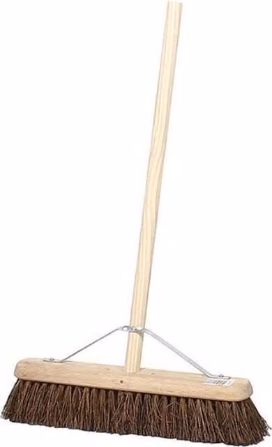 Universal Textiles 18 inch Contract Stiff Bassine Platform Broom in Multicolour and Brown