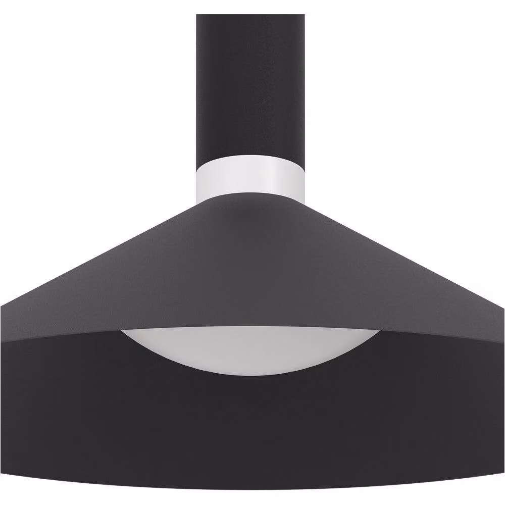 Loops Modern Black Metal Bar Pendant Light with LED Bulb Included – 3