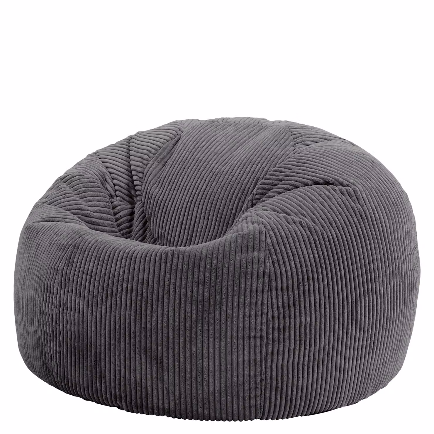 ICON Classic Corduroy Bean Bag in Grey with EPS Polystyrene Filling – 2