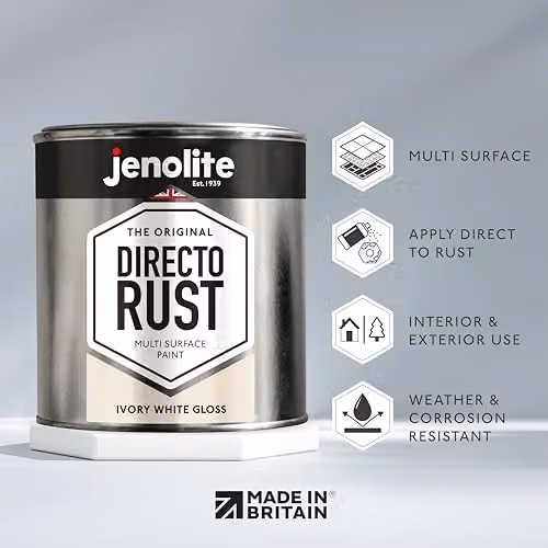 JENOLITE Ivory White Gloss Multi Surface Paint, 1 Litre (RAL 1013) – 2