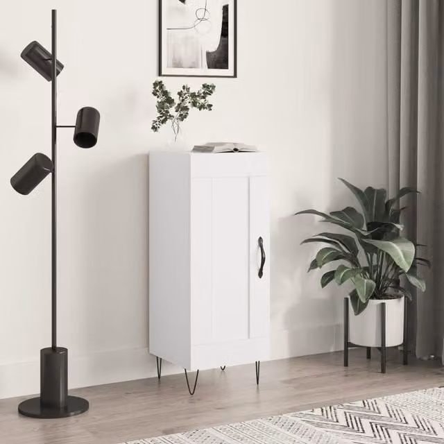 Berkfield Home Modern White Sideboard W/D/H: 34.5 x 34.5 x 90 cm – 1