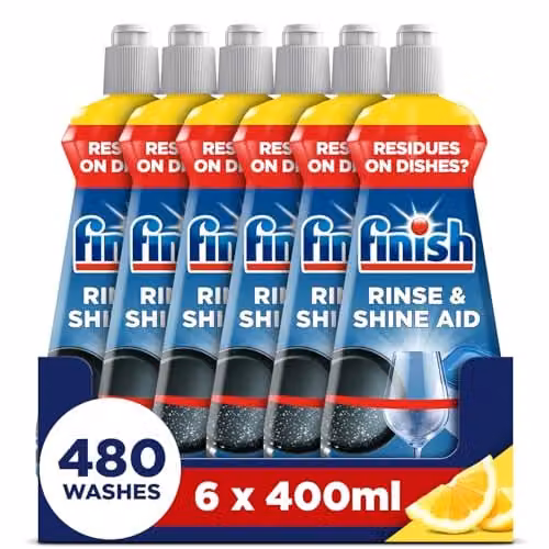 Finish Dishwasher Rinse and Shine Aid Lemon 2.4L (6 x 400ml) – 1