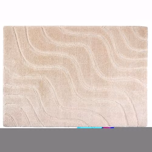 Phoenox Textiles Limited Origins Soft Carved Wave Rug in Beige, W: 120 cm, L: 170 cm
