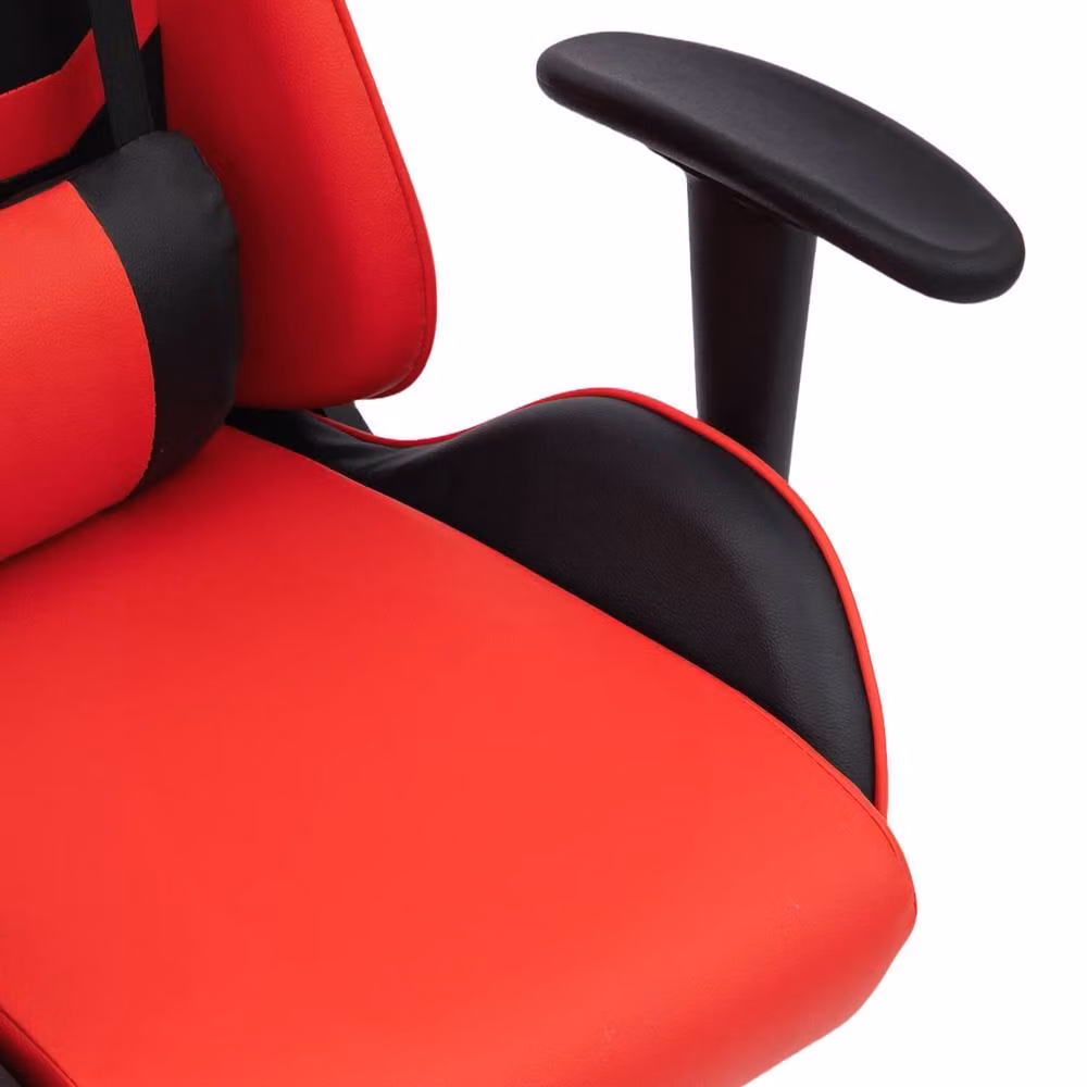 RayGar RG-PRO Gaming Chair in Red with Synthetic Leather, Headrest, Armrests and 360 Degree Swivel – 4