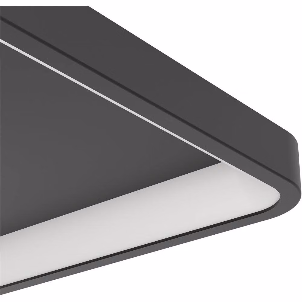 Loops Modern Black Square LED Ceiling Light with Bulb Included – 4