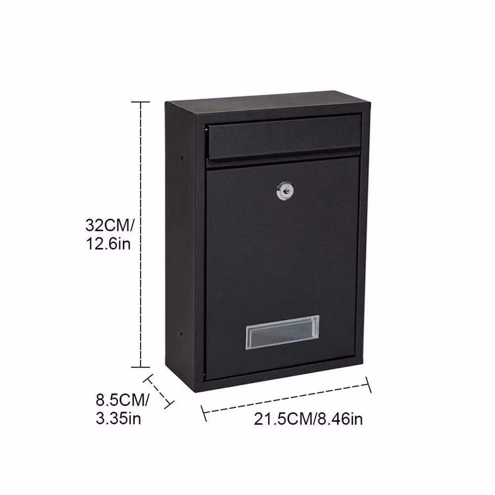 SPETLEK Black Wall Mounted Letter Box – 3