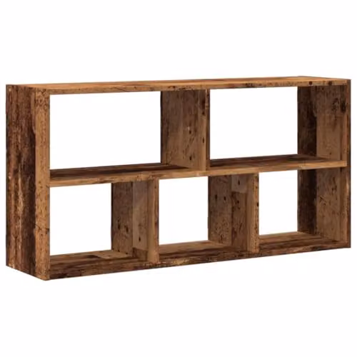 vidaXL Modern Wall Mounted Shelf in Old Wood Brown, W/D/H: 100 x 25 x 50 cm