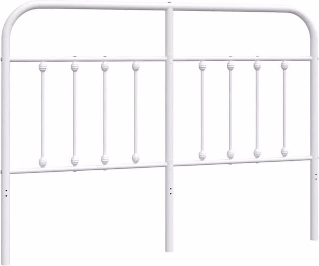 Berkfield Home Classic Metal Headboard in White, 150 cm