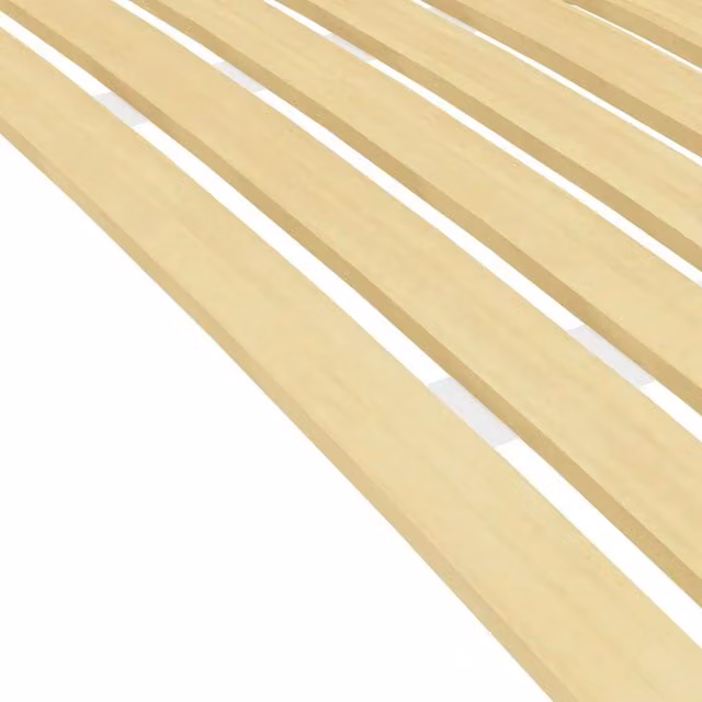 Berkfield Home Foldable Slatted Bed Base with 17 Cambered Wood Slats, W/D/H: 70 x 200 cm, Beige