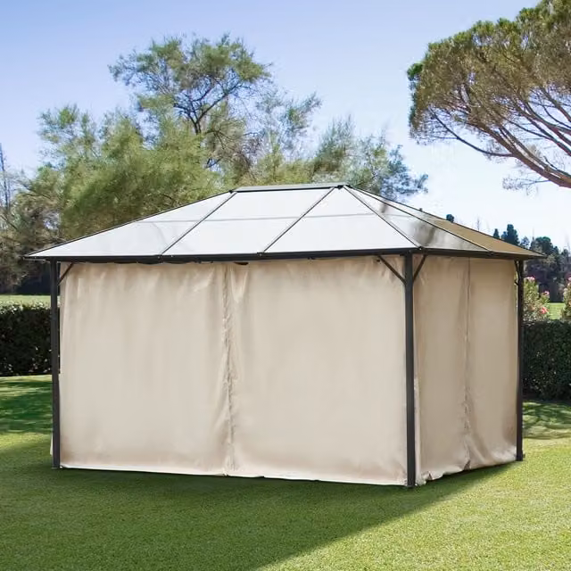 Outsunny Universal Gazebo Replacement Sidewall Set in Beige Polyester – 1