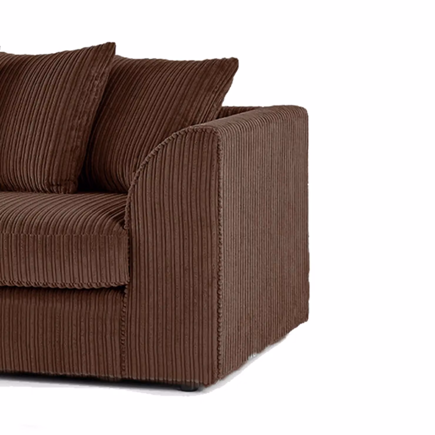 Luxor Living Chocolate Jumbo Cord 4 Seater Left Hand Facing Corner Sofa – 3