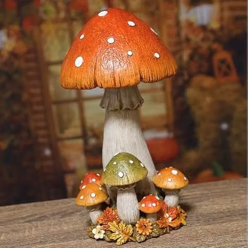 The Straits Trading Large Red and Multicolour Mushroom Figurine Resin Woodland Ornament – 2