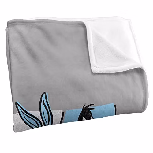 Warner Brothers Looney Tunes Silky Touch Super Soft Fleece Throw Blanket, Multicolour and White, W/D/H: 152 x 127 cm – 2