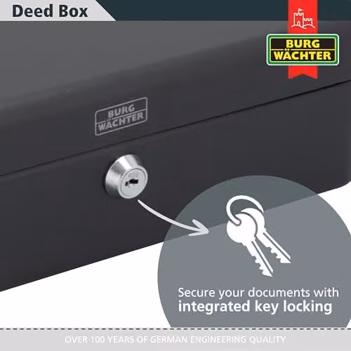 Sterling DB01 Black Steel Document Box with Handles, W/D/H: 30.48 x 30.48 x 30.48 cm – 6
