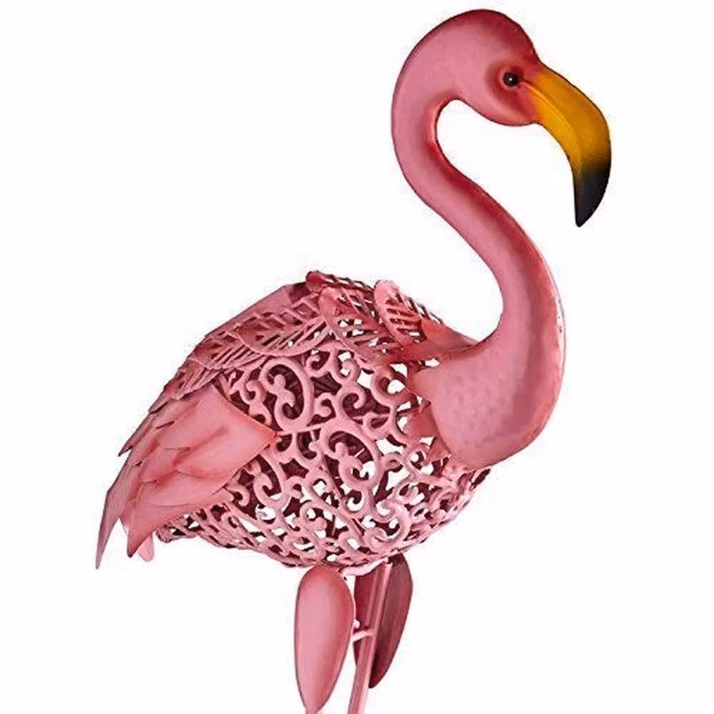 Havendro Pink Flamingo Garden Ornament Steel Outdoor Silhouette Light Decor – 2