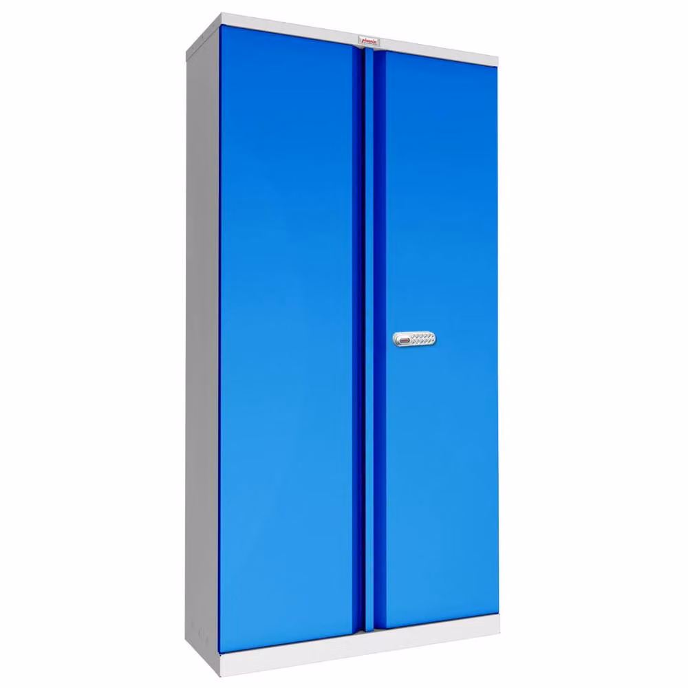 Phoenix Safe Company SCL1891GBE Steel Storage Cupboard in Grey and Blue with Electronic Lock, H 180 cm x W 100 cm – 2