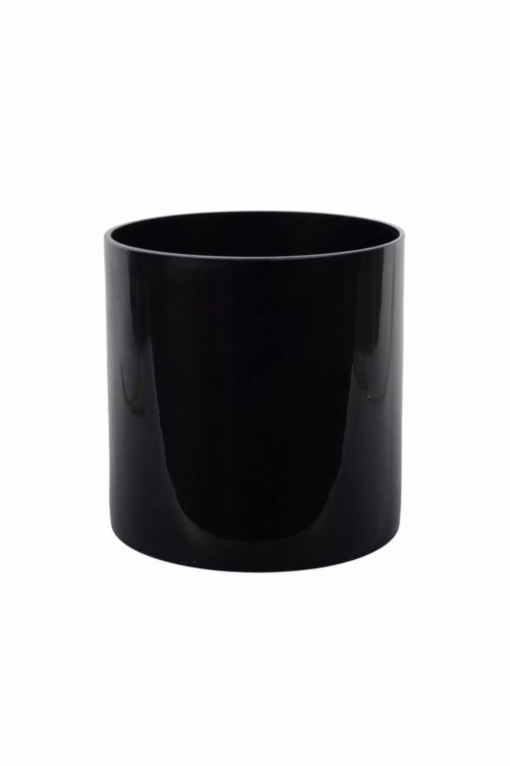 KDMD Black Gloss Glass Cylinder Vase, H 20 cm x W 20 cm x D 20 cm – 2