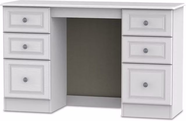 Welcome Pembroke White Ash Double Pedestal Dressing Table