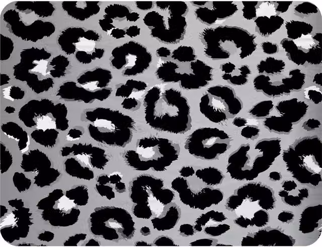 Benjamin Tate Design Silver Leopard Print Fleece Blanket in Black, Silver and Beige, W/D/H: 120 x 150 cm – 2
