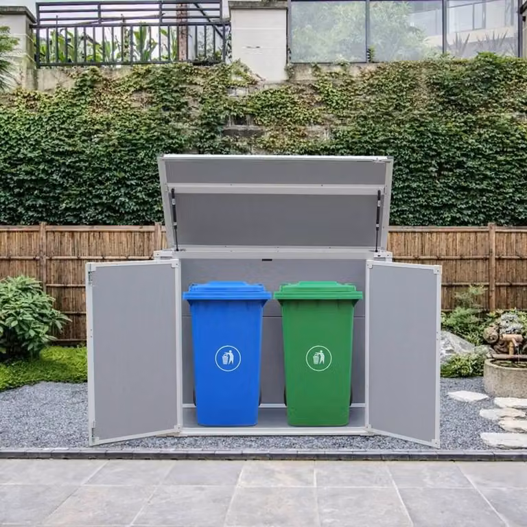 SPETLEK Plastic Garden Storage Shed with Pent Roof, Grey
