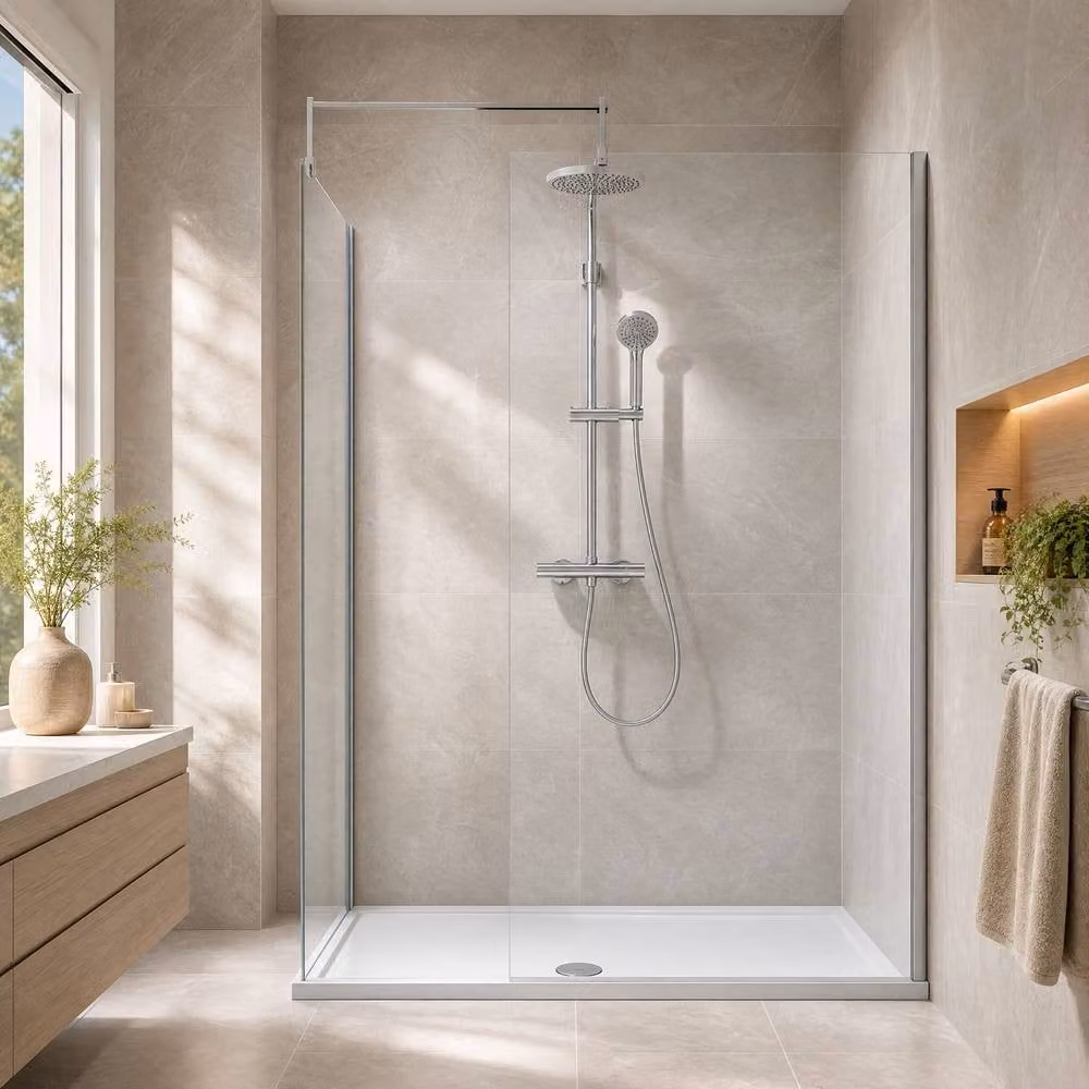 Balterley Walk-In Wetroom Bundle, Silver and Chrome, W: 150 cm, D: 70 cm – 2