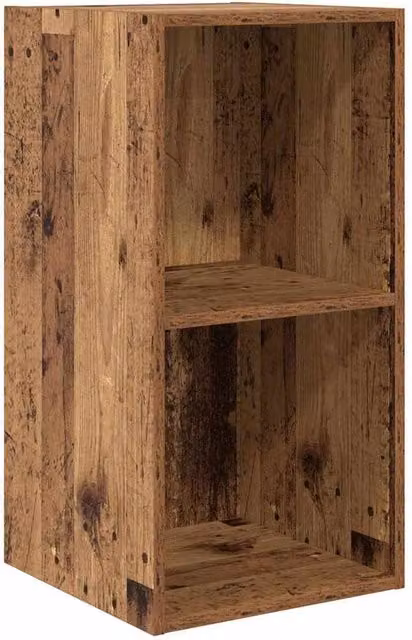 Berkfield Home Modern TV Cabinet with Shelf in Brown Engineered Wood W/D/H: 37 x 37 x 72 cm – 1