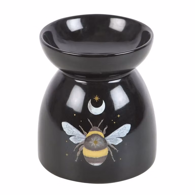 Something Different Dark Forest Bee Oil Burner in Black