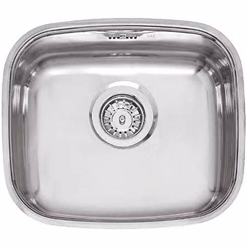 Reginox Silver Stainless Steel Single Bowl Undermount Kitchen Sink – 1