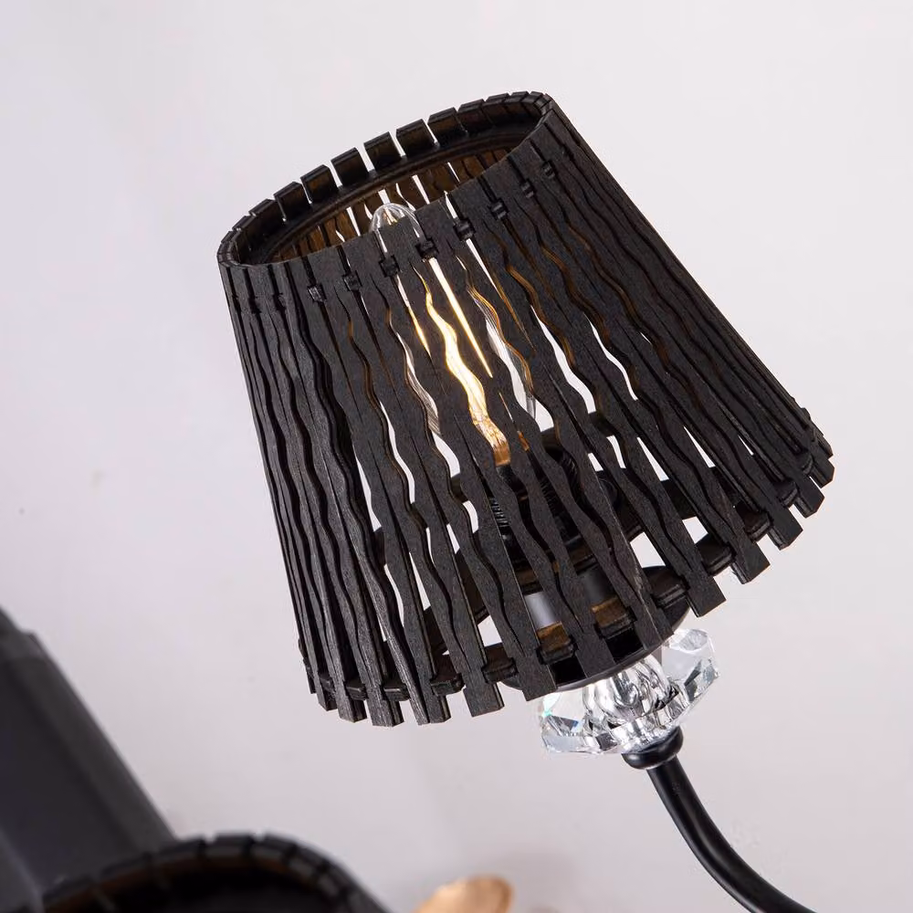 NIVOR 5 Light Dimmable Classic Traditional Crystal Chandelier in Black – 8