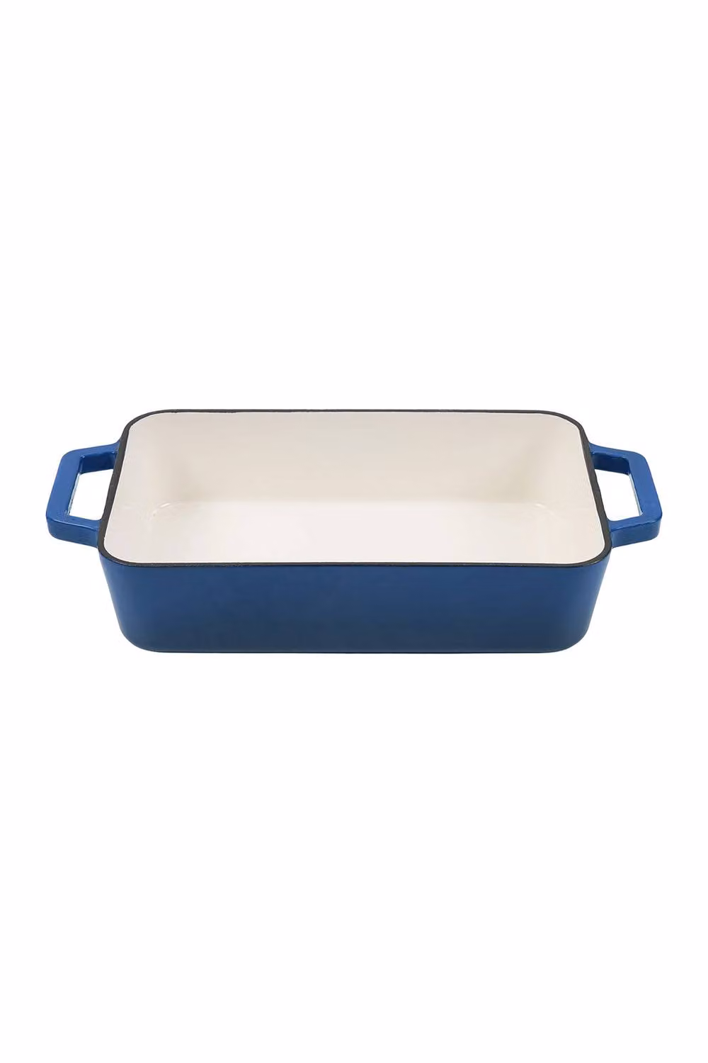 Living and Home Blue Enamelled Cast Iron Rectangular Roasting Pan, 3.2 l – 2