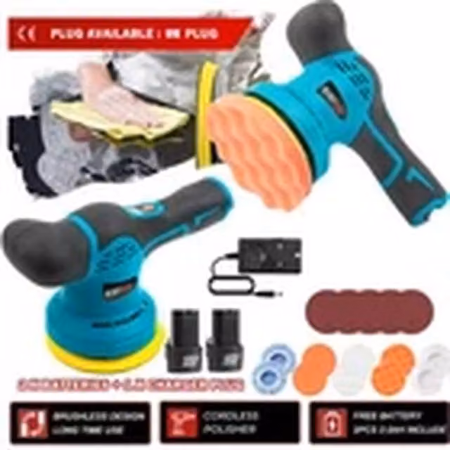EONLION Car Polisher Buffer Sander Buffing Sponge Kit in Blue – 1