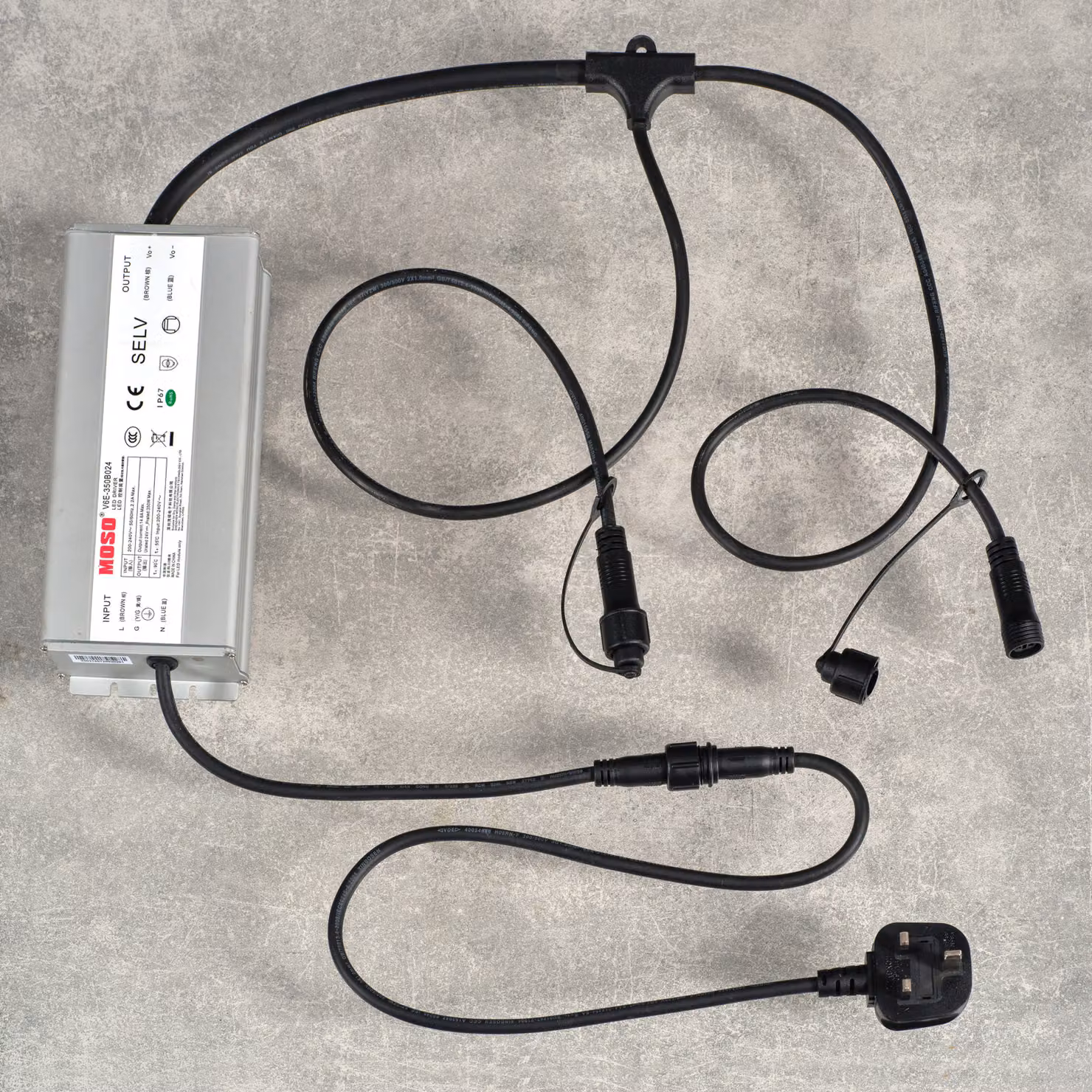 Plus Connect UK High Power Plug with Driver in Silver and Black Metal