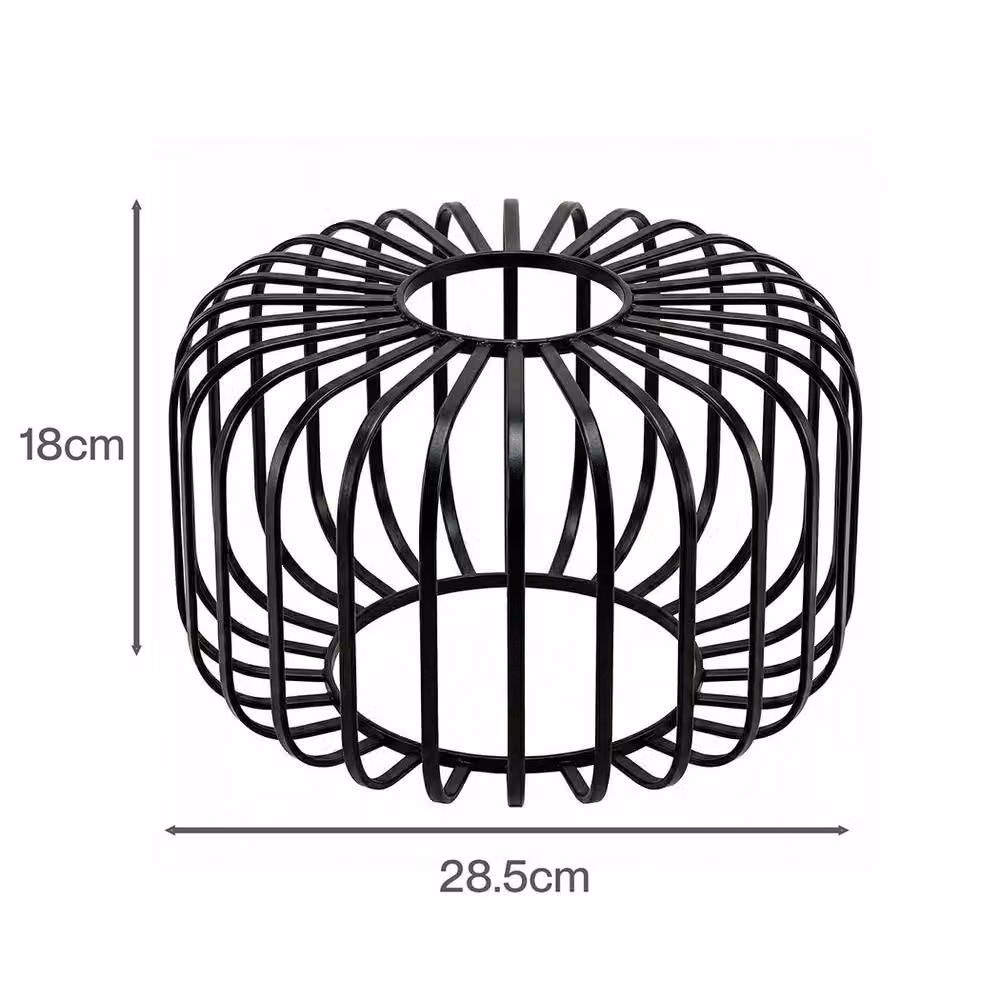 Emitto Industrial Black Metal Cylinder Pendant Light Shade with Reducer Ring – 3