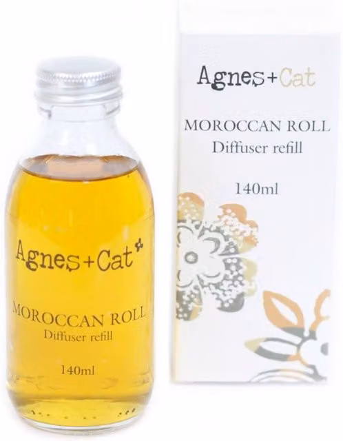 KDMD Agnes Moroccan Roll Reed Diffuser Refill in Yellow with Fresh Floral and Woody Scents