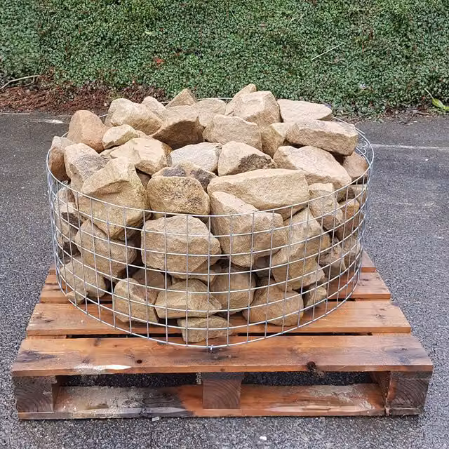 Stone Warehouse Yorkstone Brown Rockery 500kg Half Crate in Shades of Buff