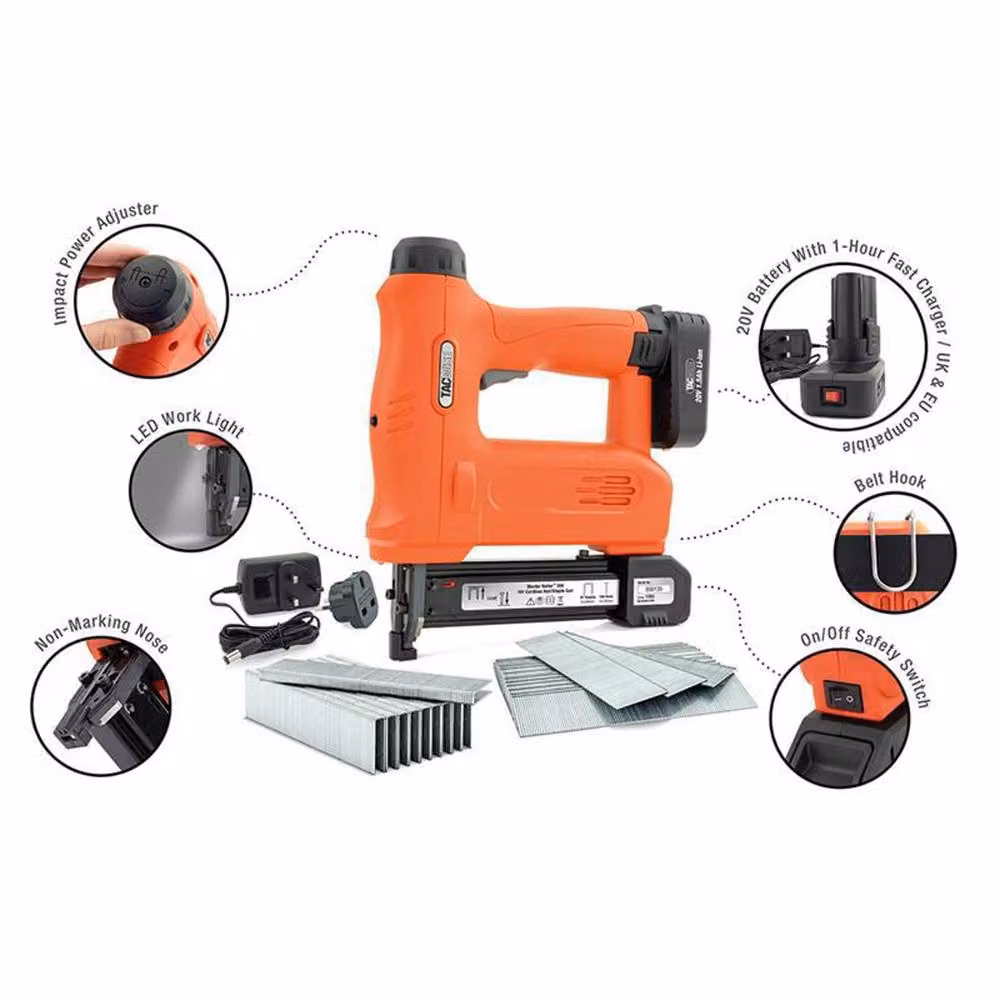 Tacwise Master Nailer 191 20V Battery Stapler in Orange – 2