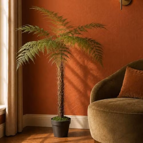 Botanik Premium Artificial Fern Grass Green and Black Tabletop Plant – 2