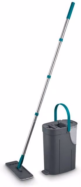 Tower Microfibre Mop with Telescopic Handle in Anthracite or Petrol