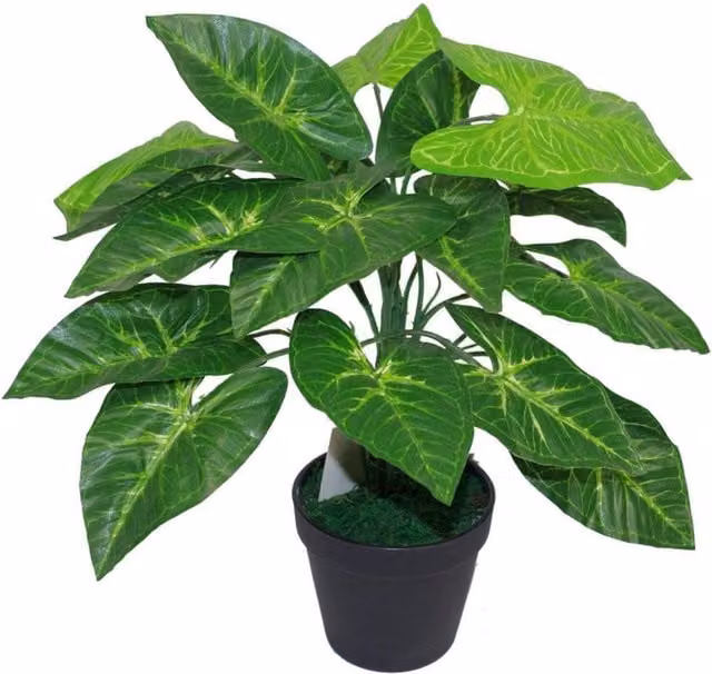 Leaf Design UK Artificial Green Potted Tabletop Plant