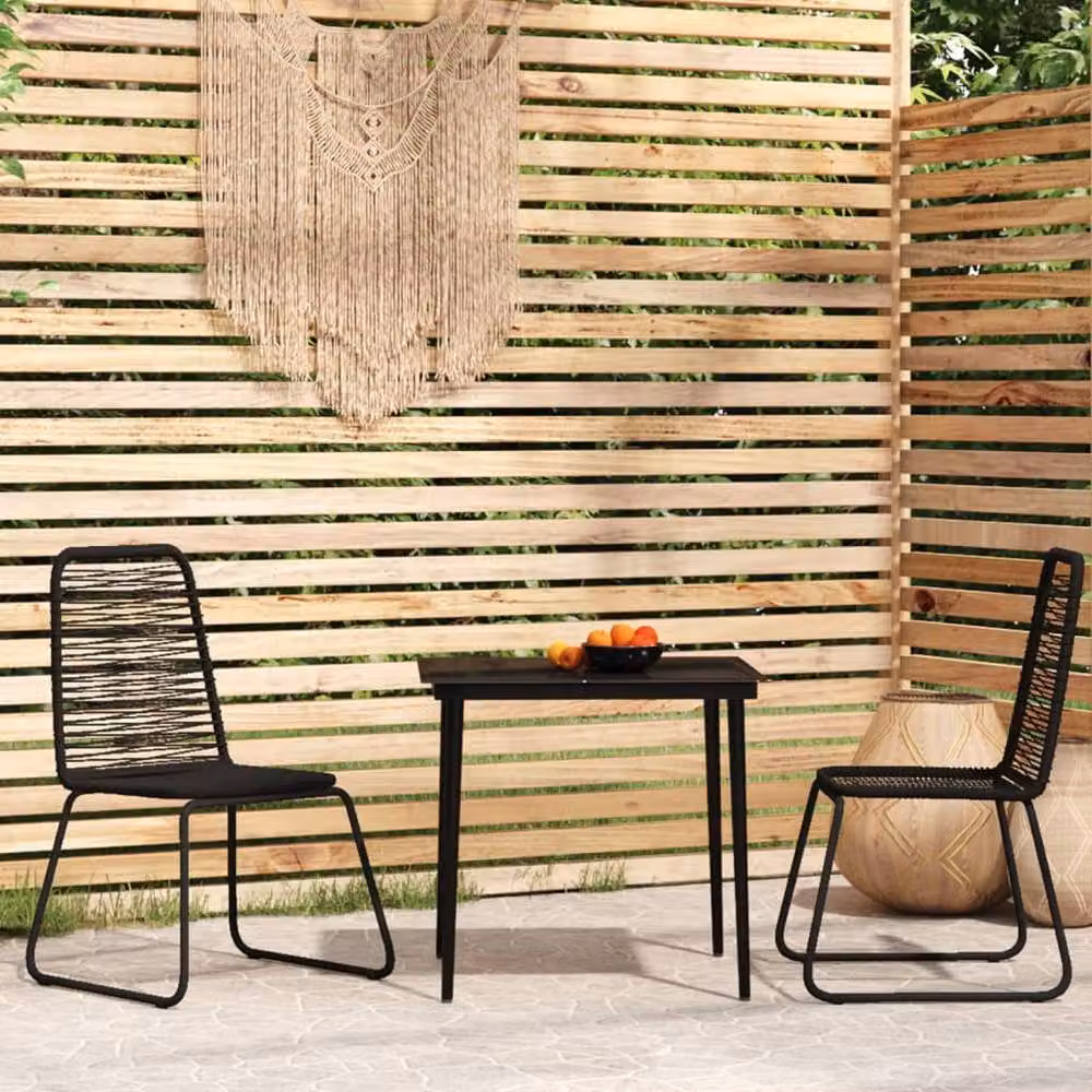Berkfield Home Decorative 3 Piece Garden Dining Set in Black – 1