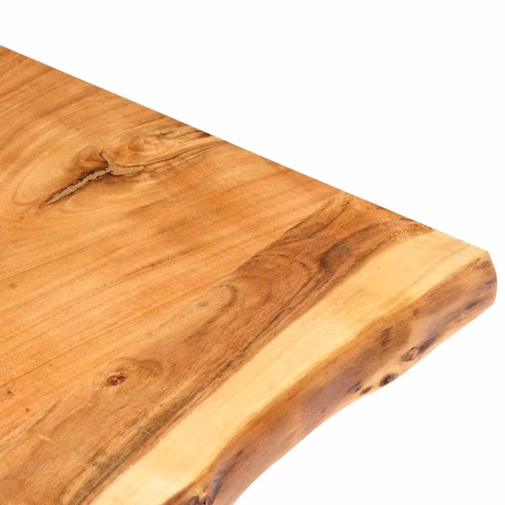 Berkfield Home Solid Acacia Wood Table Top, Brown, W: 100 cm, D: 55 cm, H: 2.5 cm – 2