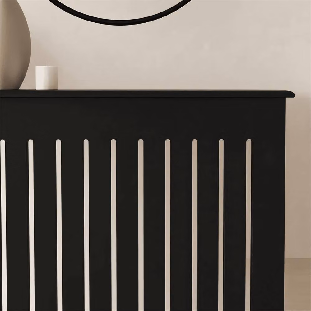 FORGEVIO Extra Large Radiator Cover Cabinet in Matt Black – 3