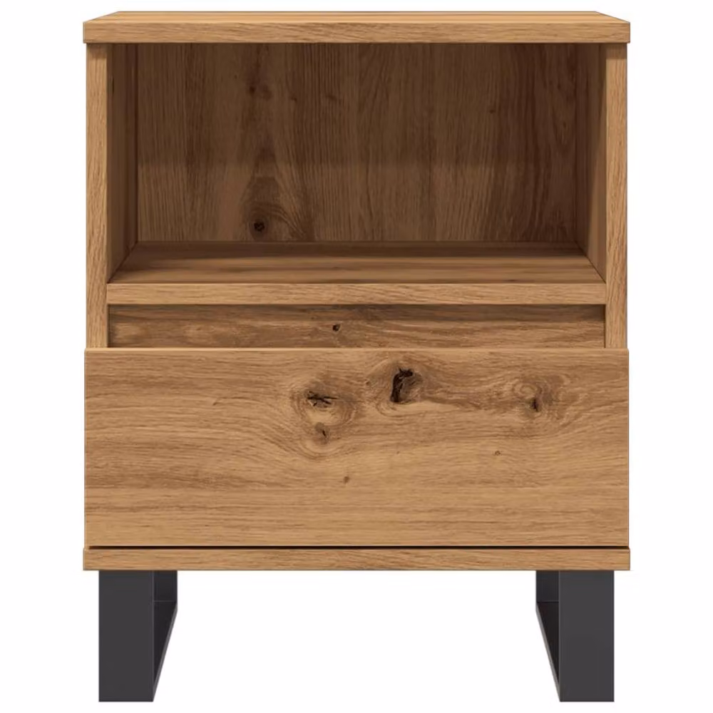 Berkfield Home Artisan Oak Bedside Cabinets, Set of 2, Brown, W/D/H: 40 x 35 x 50 cm – 4