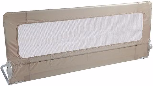 Safetots Foldable Mesh Bed Rail in Beige and Orange, W: 140 cm, H: 60 cm, D: 40 cm