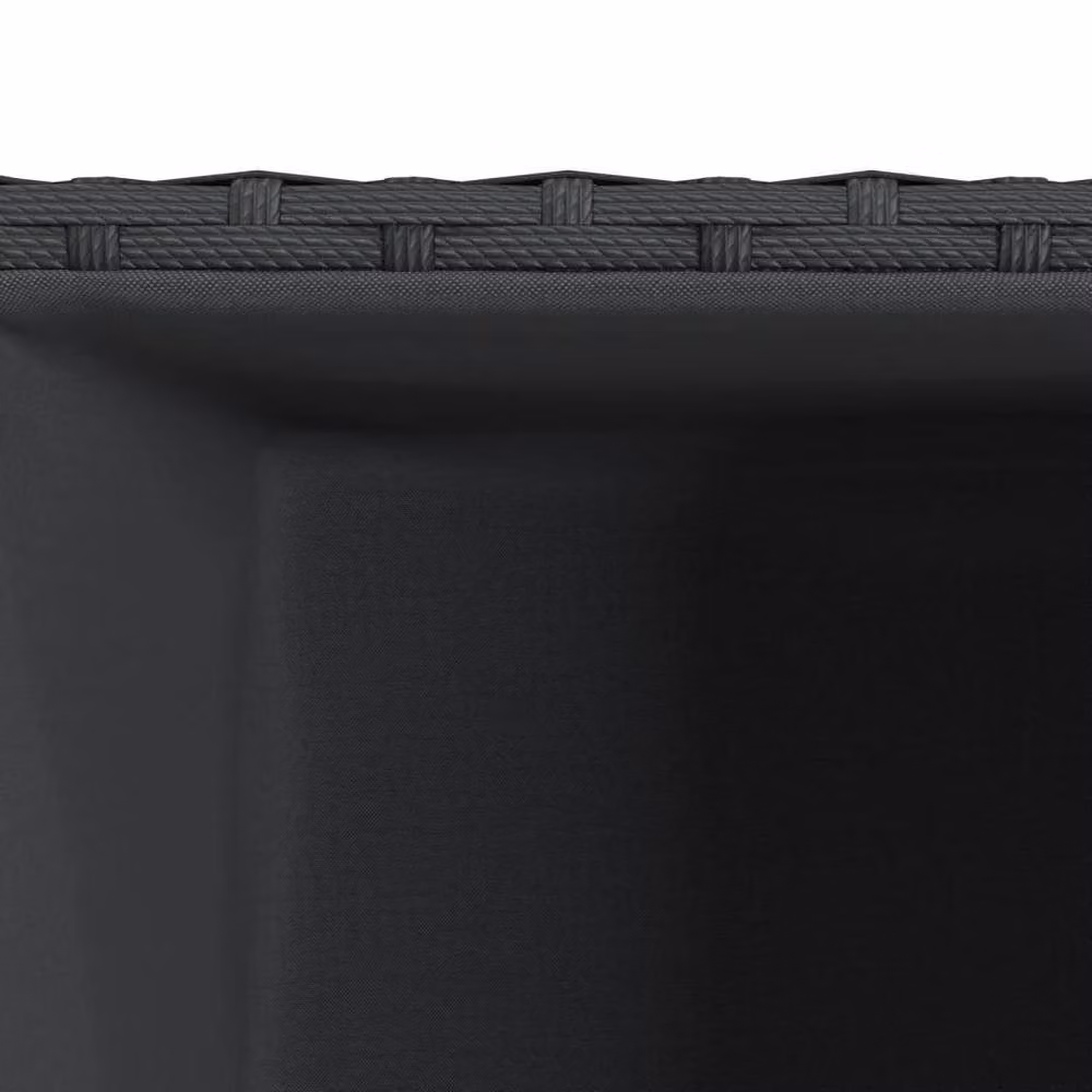 Berkfield Home Garden Planter Set of 3 in Black Poly Rattan and Steel – 4